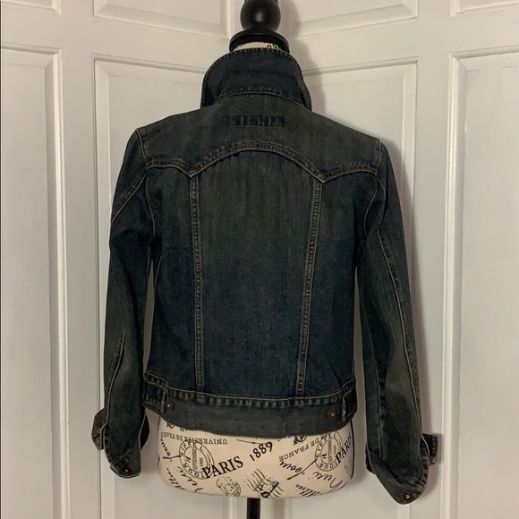 GAP DARK WASH JEAN JACKET - Picture 5 of 11